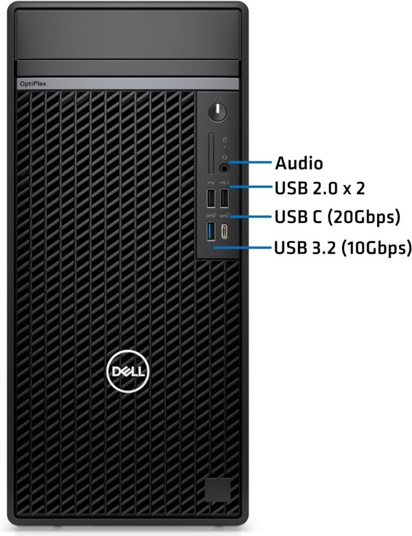 Dell 7010 Plus Optiplex Desktop Computer, Intel i9-12900K, 64GB RAM, 2TB NVMe PCIe SSD, Nvidia Quadro P1000 4GB Graphics, 4 x Mini-DisplayPort, HDMI, Wi-Fi, BT, USB C, Windows 11 Pro, Black Tower - Image 3