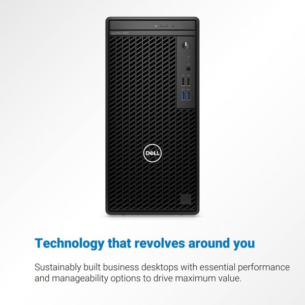 DELL OptiPlex 3000 Series Business Tower Desktop, Intel Core i9-12900K, 64GB RAM, 2TB SSD, DVD-RW, Display Port, RJ-45, HDMI, Wired KB & Mouse, Wi-Fi, Windows 11 Pro, Black - Image 3