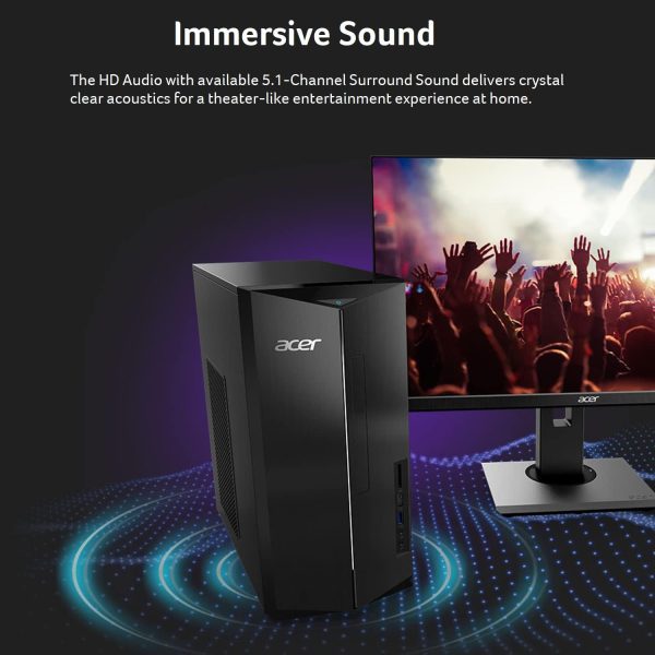 Acer Aspire TC-1785-UA92 Desktop | Intel Core i5-14400 10-Core Processor | 8GB DDR5-5600 Memory | 512GB PCIe 4.0 NVMe SSD | SD Card Reader | Wi-Fi 6E | Windows 11 Home - Image 5