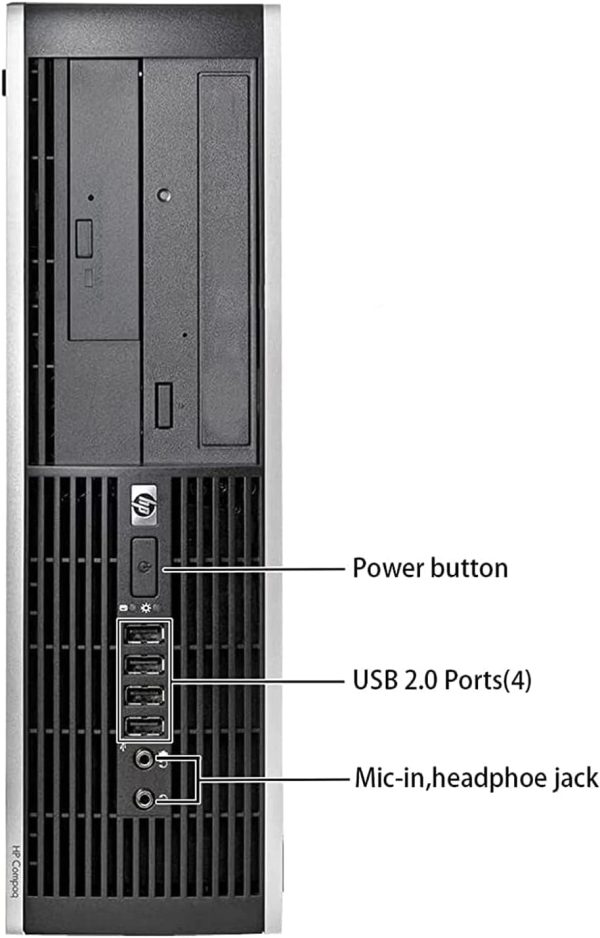 HP Elite Desktop Computer PC, 3.1 GHz, Intel Core i5, 16GB, RAM, 1TB HDD, New 22 inch LED Monitor, RGB Speaker and Keyboard Mouse, WiFi, Windows 10 Pro (Renewed) - Image 4