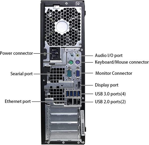 HP Elite Desktop Computer PC, 3.1 GHz, Intel Core i5, 16GB, RAM, 1TB HDD, New 22 inch LED Monitor, RGB Speaker and Keyboard Mouse, WiFi, Windows 10 Pro (Renewed) - Image 5