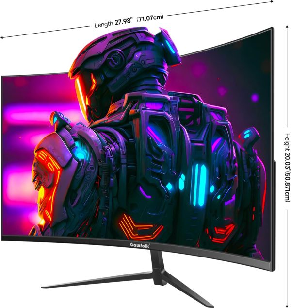 32 inch Curved Monitor 144hz/180hz Gaming Monitor 1500R QHD (2560x1440p) 2k Computer Monitor Screen with FreeSync, DisplayPort, HDMI, Wall Mountable - Image 5