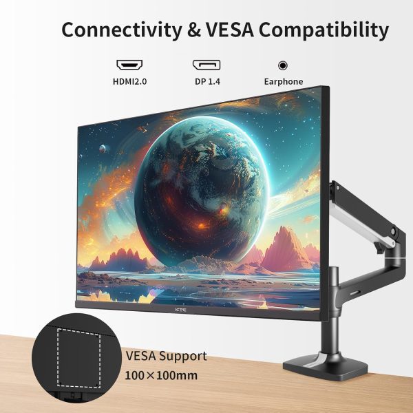 KTC 27 Inch QHD Computer Monitor, 2K 100Hz IPS Gaming Monitor, 1440P Frameless Eye Care PC Office Monitor with HDMI/DP, FreeSync & G-Sync, HDR10, VESA, Tilt Adjustable - Image 5
