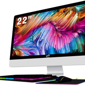 All in One Desktop Computer, 22 inch FHD Display, Intel Core i7 up to 3.9G, 16G Ram, 1T SSD, WiFi, BT 5.0, RGB Keyboard & Mouse & Mouse Pad, Windows 10 Home