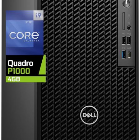 Dell 7010 Plus Optiplex Desktop Computer, Intel i9-12900K, 64GB RAM, 2TB NVMe PCIe SSD, Nvidia Quadro P1000 4GB Graphics, 4 x Mini-DisplayPort, HDMI, Wi-Fi, BT, USB C, Windows 11 Pro, Black Tower
