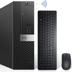 Dell OptiPlex 7040 SFF Desktop Computer PC Intel Quad Core i5-6500 3.20GHz AX200 Built-in WiFi 6 Bluetooth 16GB DDR4 256GB NVMe M.2 SSD 2TB HDD HDMI Wireless Keyboard & Mouse Windows10 Pro (Renewed)