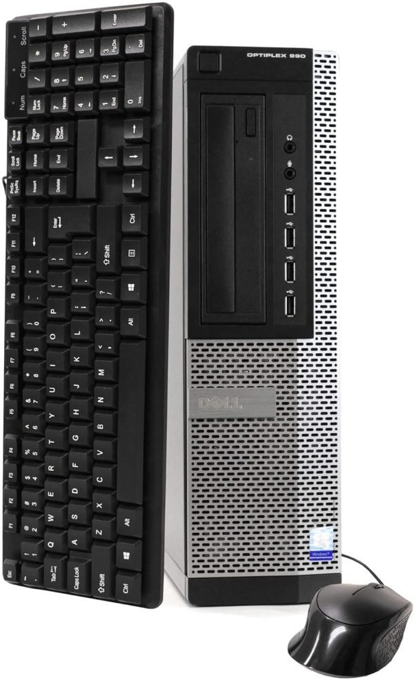 Dell Optiplex 990 Desktop PC Bundle with WiFi Adapter - Intel Quad Core i5 3.2GHz, 16GB RAM, 1TB HDD, DVD-RW, Windows 10 Pro, WiFi Adapter, 17 Inch LCD, Keyboard, Mouse (Renewed) - Image 2