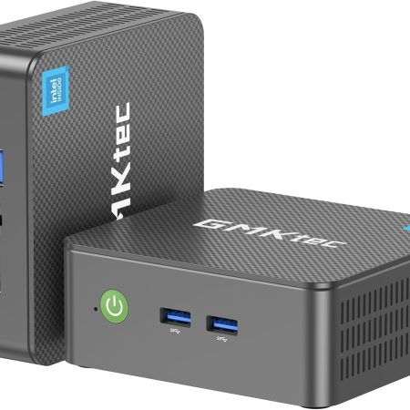GMKtec Mini PC Intel N150 Windows 11 Pro (3.6GHz) 16GB DDR4 1TB PCIe M.2 NVMe SSD, Desktop Computer 4K Dual HDMI Display/4x USB3.2/WiFi 6/BT5.2/RJ45 Ethernet Nucbox G3 Plus