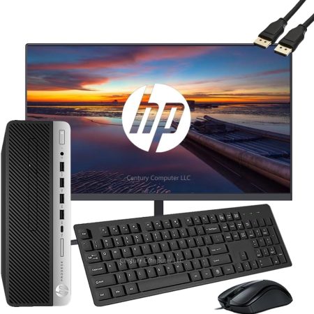 HP ProDesk 600 G3 SFF Desktop Computer with 21.5"" FHD Monitor, Intel Quad Core i5-6500, 16GB DDR4 RAM, 256GB SSD, Type-C, DisplayPort, Keyboard & Mouse, WiFi, BT, Windows 10 Pro (Renewed), Black