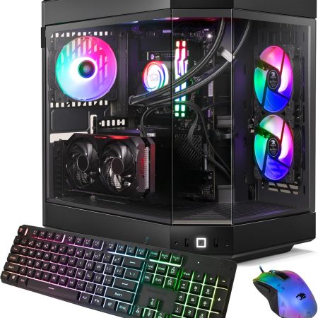 iBUYPOWER Y60 Black Gaming PC Computer Desktop Y60BA9N47TS03 (AMD Ryzen 9 7900X CPU, NVIDIA GeForce RTX 4070 Ti Super 16GB GPU, 32GB DDR5 RGB 5200MHz RAM, 2TB NVMe, WiFi Ready, Windows 11 Home)