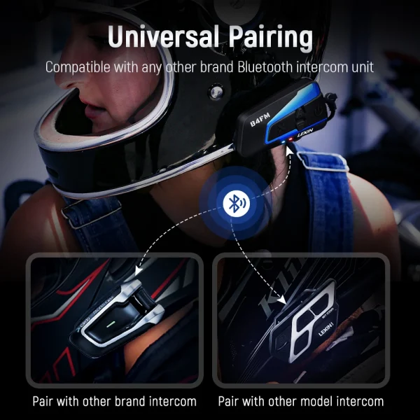 Lexin B4FM-X Bluetooth Motorcycle Intercom - Image 3