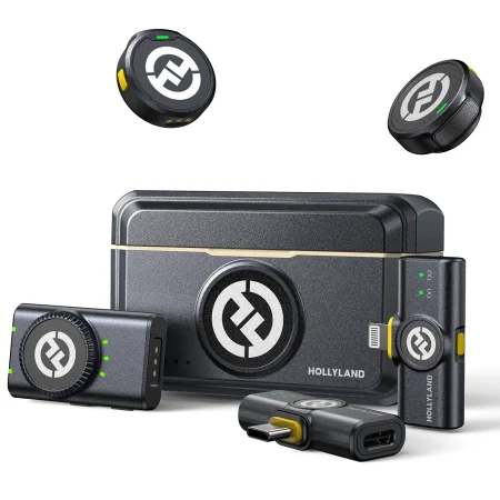 Hollyland Lark M2 Wireless Lavalier Microphone for iPhone Camera 300m Range