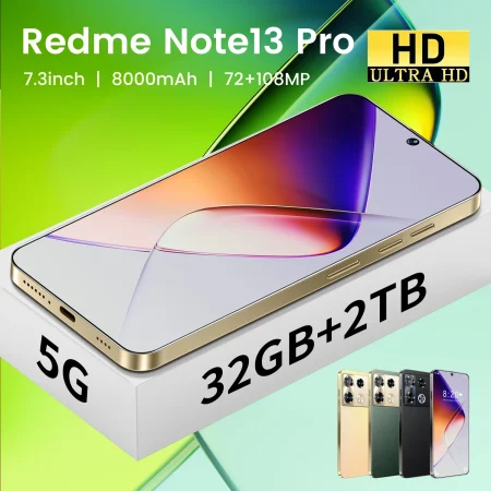 Original Mobile Phones Deals Redme Note 13 Pro Smartphone 7.3 inch Full Screen 4G 5G Cell Phone 8000mAh Brand New Phones Global