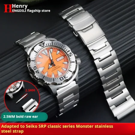 SEIKO Watch band Red Toothed Water Ghost Little Monster SRP307 313 SKX779 SKX781 strap Stainless steel chain bracelet