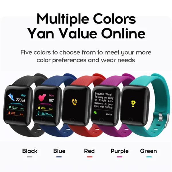 New Smart Watches 116 Plus Heart Rate Watch Men & Women Smart Wristband - Image 2