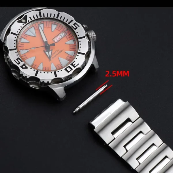 SEIKO Watch band Red Toothed Water Ghost Little Monster SRP307 313 SKX779 SKX781 strap Stainless steel chain bracelet - Image 6