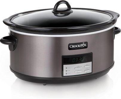 8-Quart Programmable Slow Cooker with Auto Warm Setting