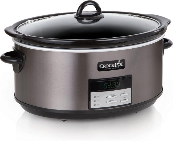 8-Quart Programmable Slow Cooker with Auto Warm Setting