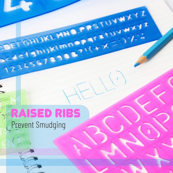 Mr. Pen Letters and Numbers Alphabet Templates, Letter Stencils, Pack of 5 - Image 5