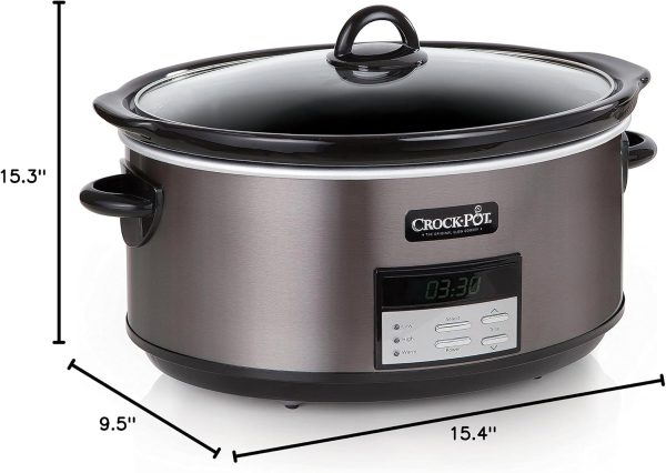 8-Quart Programmable Slow Cooker with Auto Warm Setting - Image 6