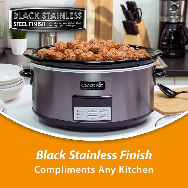 8-Quart Programmable Slow Cooker with Auto Warm Setting - Image 5