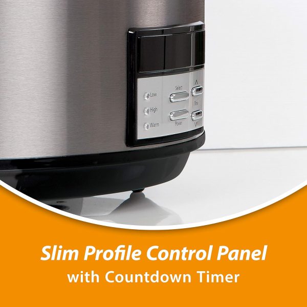 8-Quart Programmable Slow Cooker with Auto Warm Setting - Image 3