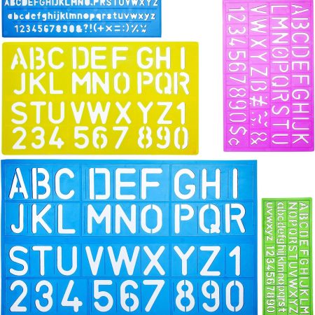Mr. Pen Letters and Numbers Alphabet Templates, Letter Stencils, Pack of 5