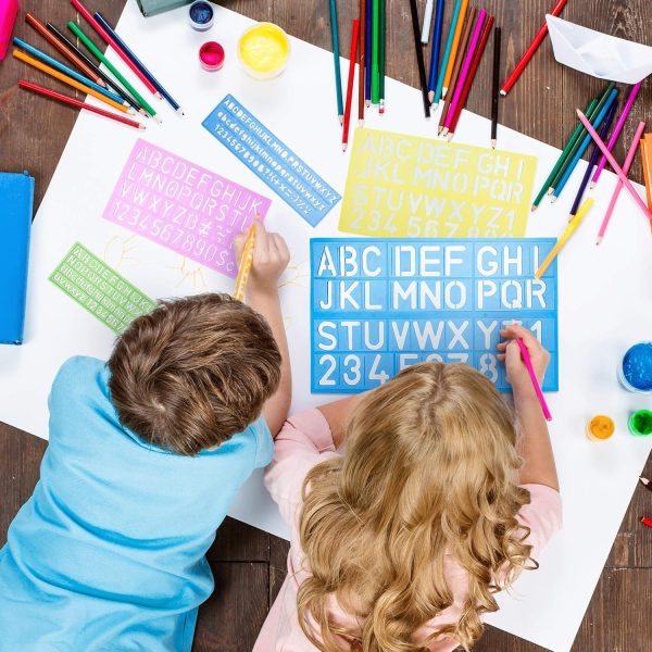 Mr. Pen Letters and Numbers Alphabet Templates, Letter Stencils, Pack of 5 - Image 9