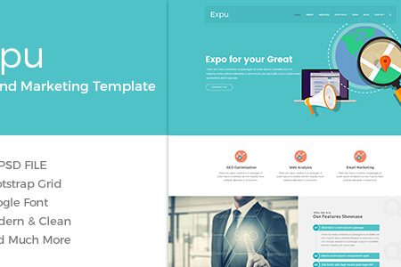 Expu-SEO and Marketing PSD Template