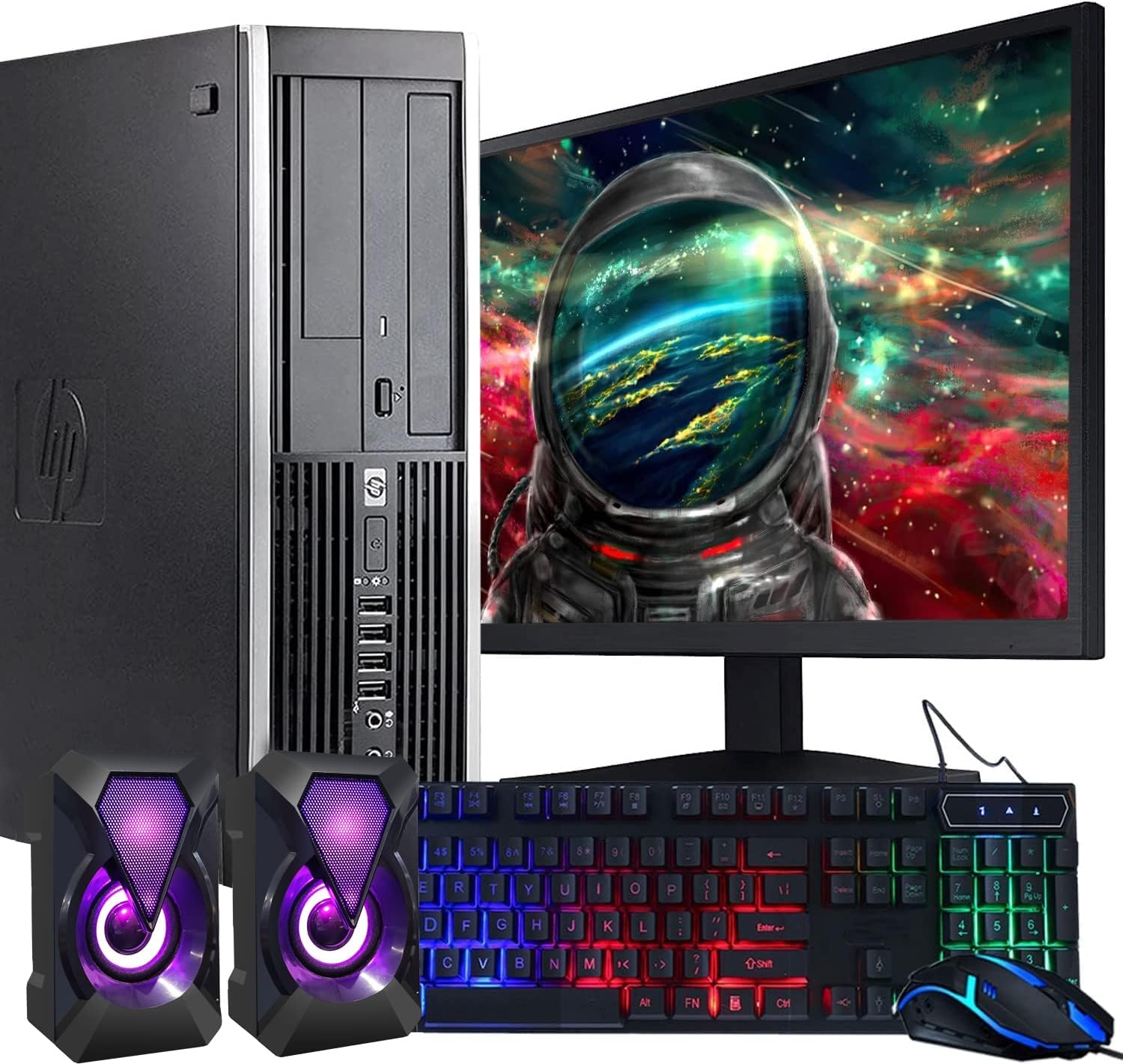 desktop computer with monitor keyboard and mouse