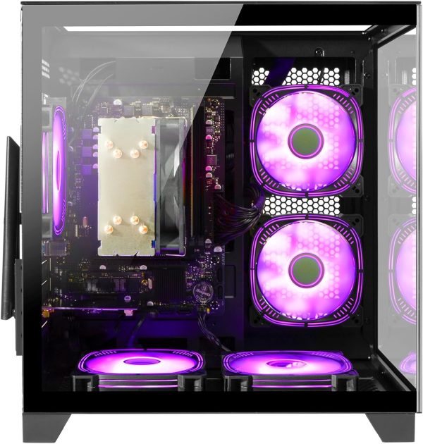 LXZ Desktop PC Computer AMD Ryzen 5 5600GT 6 core 3.9GHz, 16G DDR4 RAM, 512G NVME SSD, Tower Computer for Home and Office (Black) - Image 5