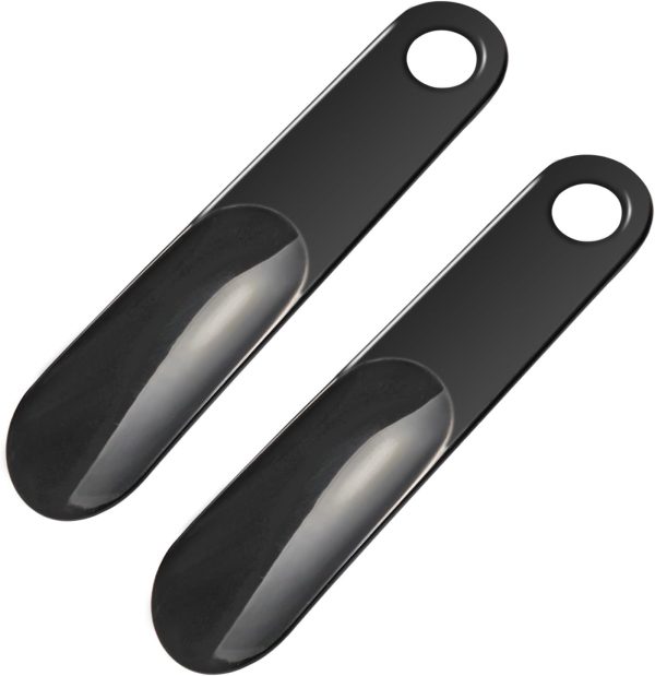 2 Pack Shoe Horn, Premium Shoe Horns for Men or Women, Small Shoe Spoon for Kids, Shoehorns for Boot jacks, Shoe Helper or Stick for Travel and Home Use, Plastic Show Horn 7.5 IN