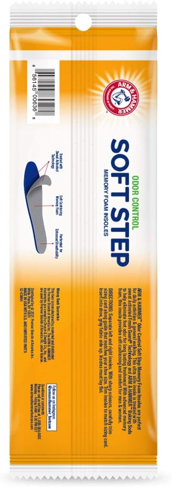 Arm & Hammer Soft Step Memory Foam Insoles (M 8-14/W 6-10) - Image 8