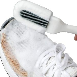 Andiker Professional Cleaning Shoe Brush, Multifunctional Long Handle Shoe Brush Cleaner, Hangable Soft Bristle Shoes Cleaning Scrubber (White)