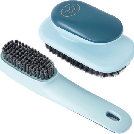 Laundry Brush Shoe Brush Shoe Cleaning Brush Scrub Brush for Stains,Household Cleaning Clothes Shoes Scrubbing,Household Cleaning Brushes Bathroom Ergonomics Grip Easy Hold Pack 2