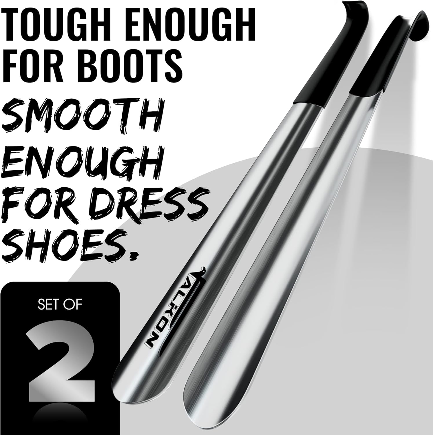 FALKON Shoe Horn Long Handle- 16.5" Metal Shoe Horn Sets for Men, Women and Children - Image 5