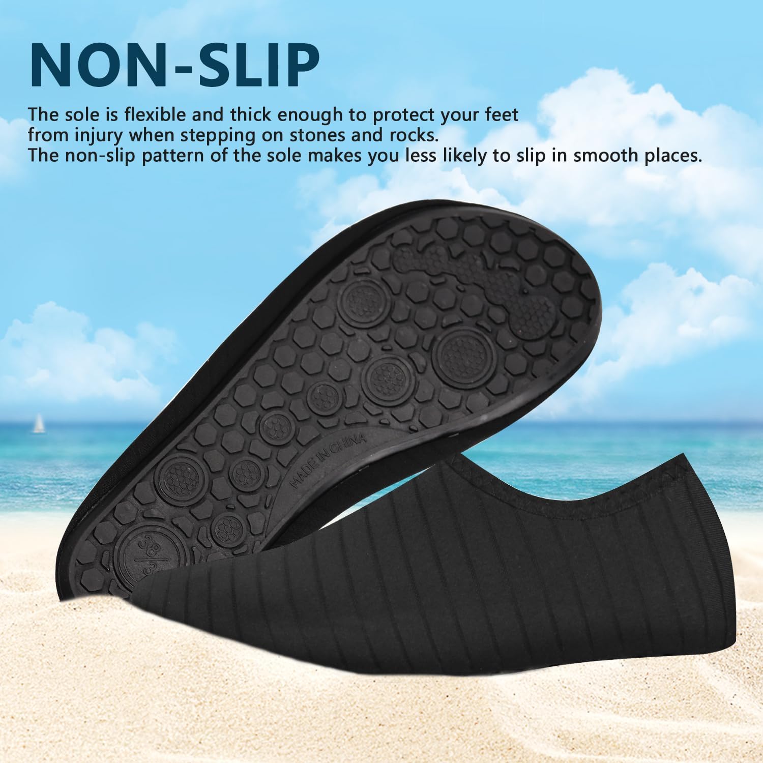 Water Shoes for Women Men Swim Barefoot Quick-Dry Adult Aqua Socks Non Slip Yoga Shoes Pool Camping Beach Accessories - Image 2