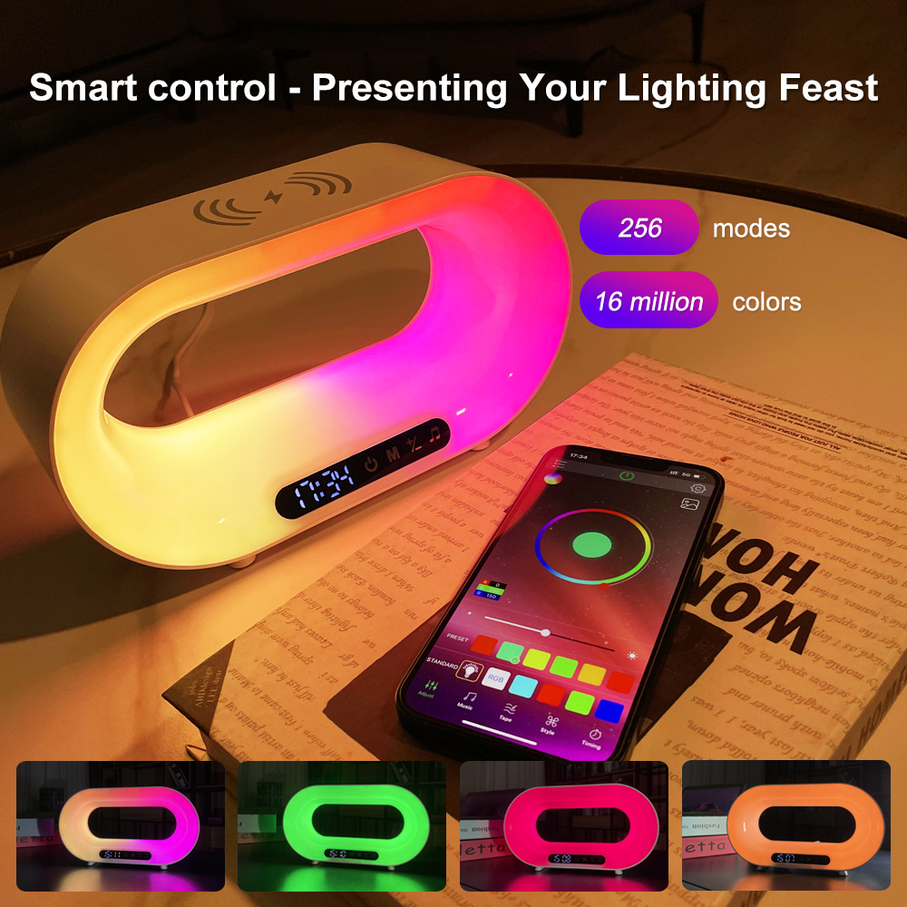 Multi-function 3 In 1 LED Night Light APP Control RGB Atmosphere Desk Lamp - Image 5