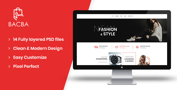 Bacba – Multipurpose eCommerce PSD Template
