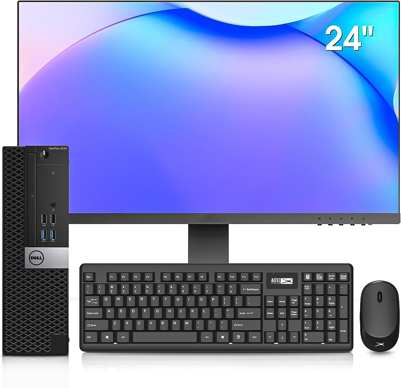 Dell OptiPlex 5040 Desktop Computers with 24″ Monitor PC Bundle,i7-6700 3.4GHz,16GB Ram New 512GB M.2 NVMe SSD,Intel AC8260 Built-in WiFi Bluetooth, HDMI Dual Monitor Support,Windows 11 Pro(Renewed)