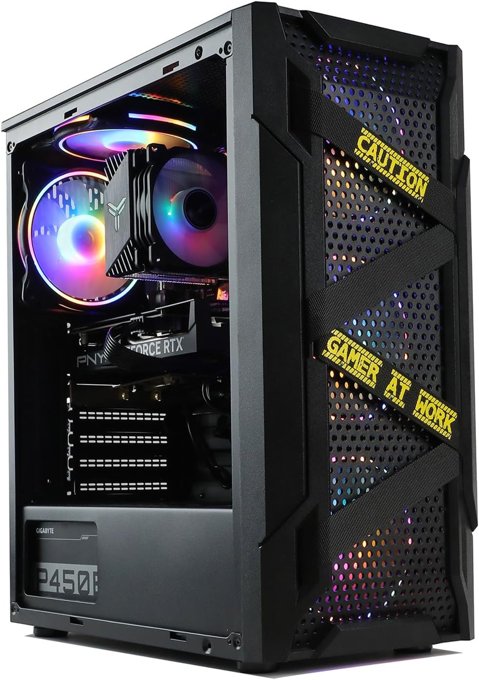 MXZ Gaming Desktop PC Computer I5 9400F,RTX3050, B365,8G DDR4, NVME 500G SSD, 5 RBG Fans, Windows 11 Pro Ready to use,I5 9400F| RTX3050