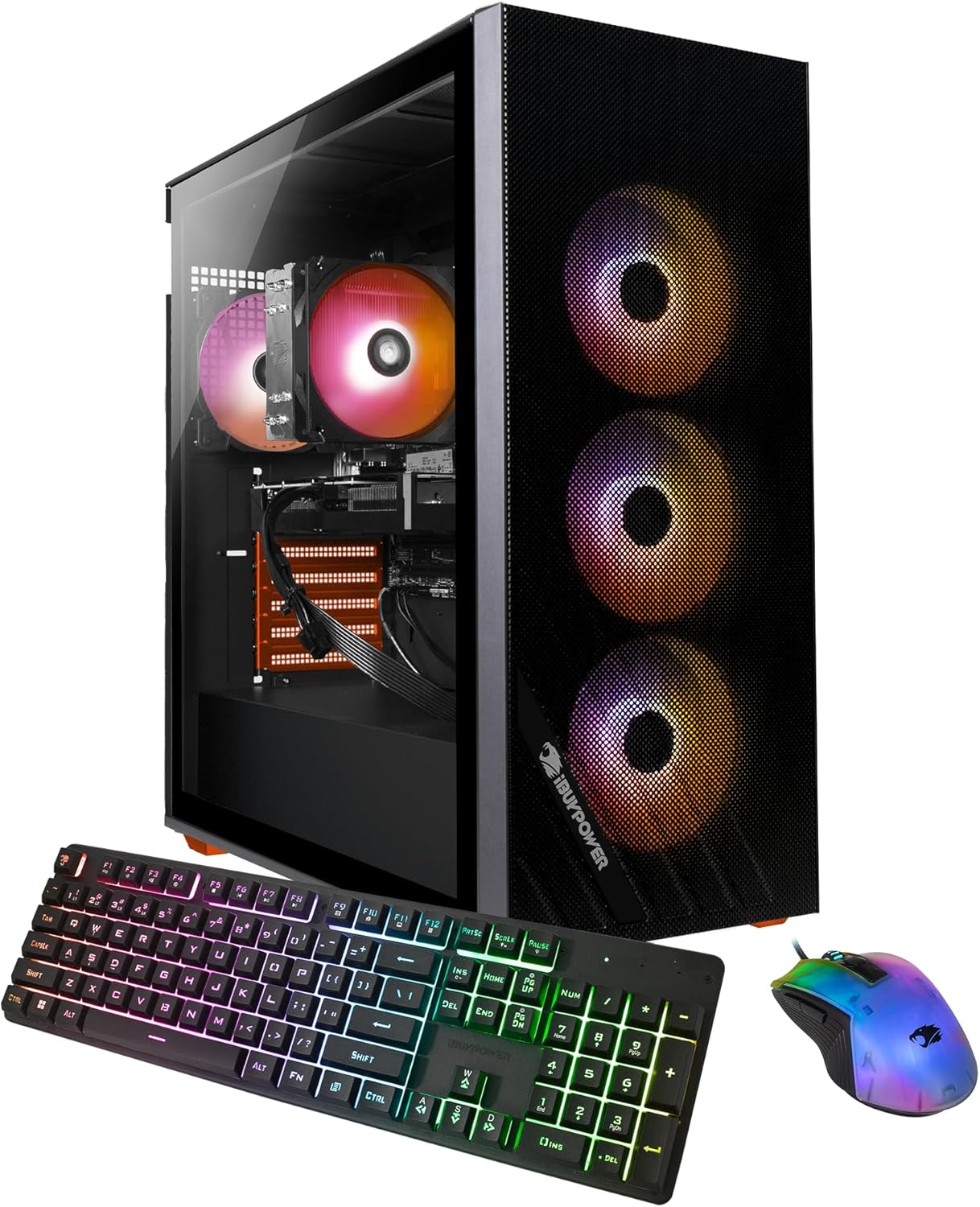 iBUYPOWER Scale Orange Gaming PC Desktop Computer (AMD Ryzen 5 7600 CPU, NVIDIA GeForce RTX 4060 Ti 8GB GPU, 16GB DDR5 Non-RGB 5200MHz RAM (16×1), 1TB NVMe SSD, WiFi Ready, Windows 11 Home)-SCA5N46T01