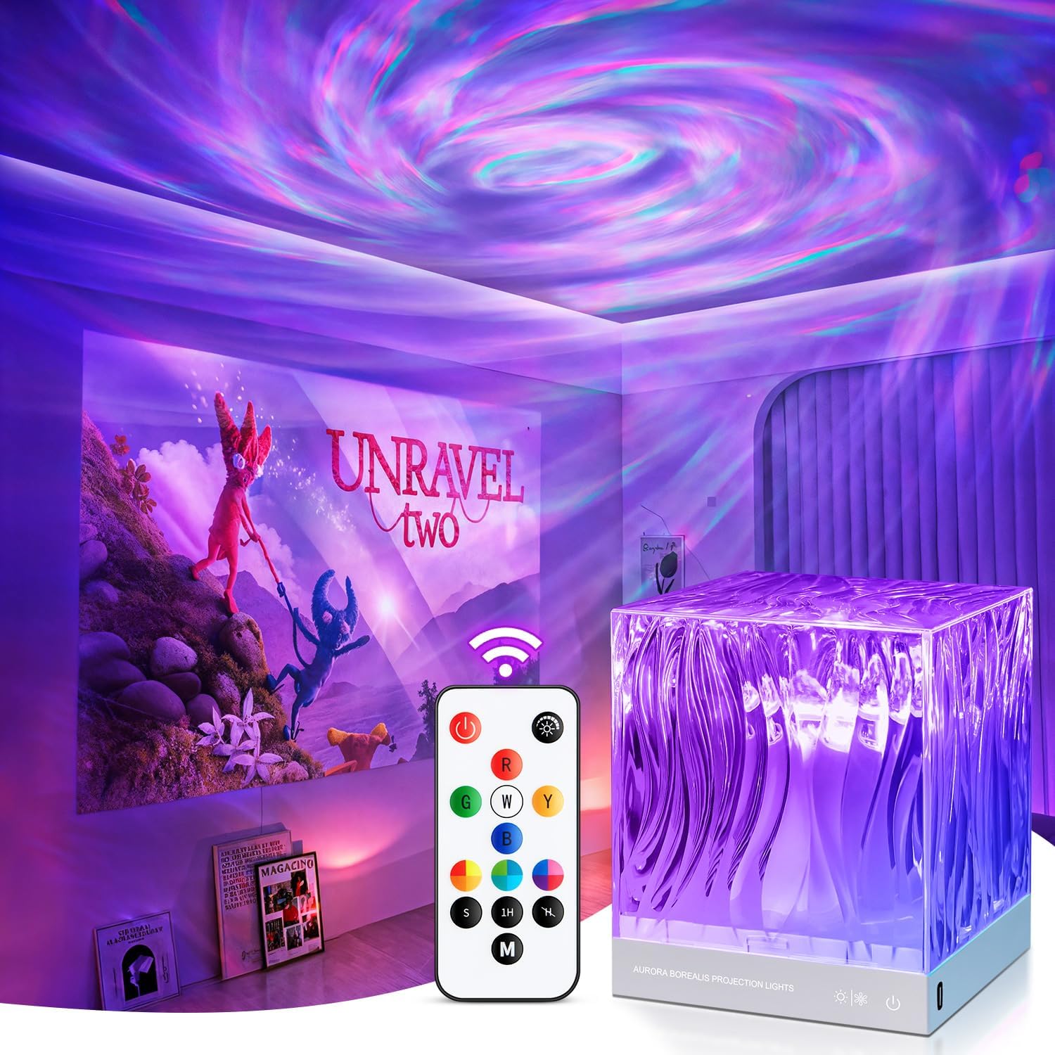 starlight aurora projector night light