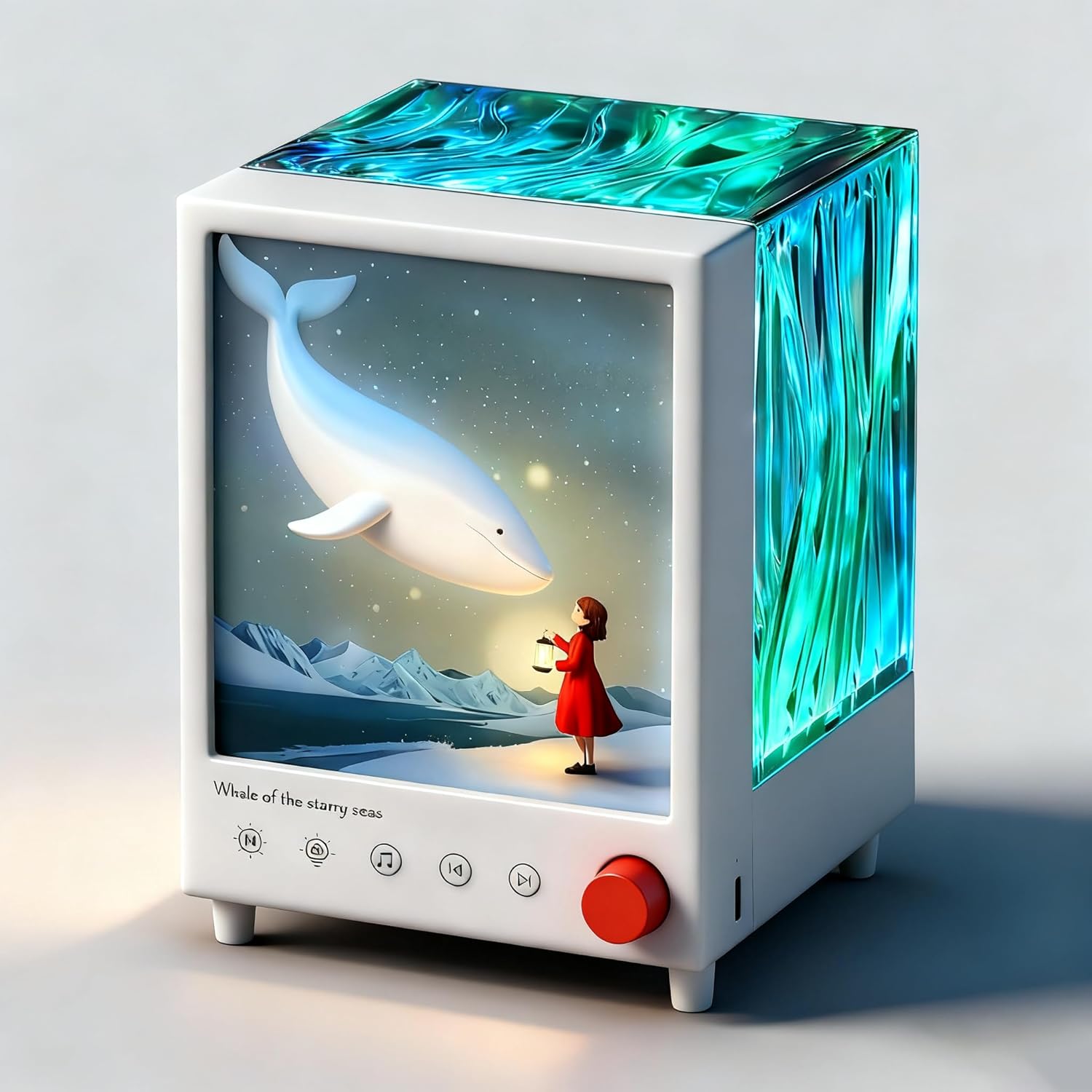 Night Light for Kids Northern Lights Projector Galaxy Light Projector for Bedroom Ocean Wave Projector Light Aurora Star Sky Night Space Ambient Lighting for Adults ASMR White Noise 7 Colors