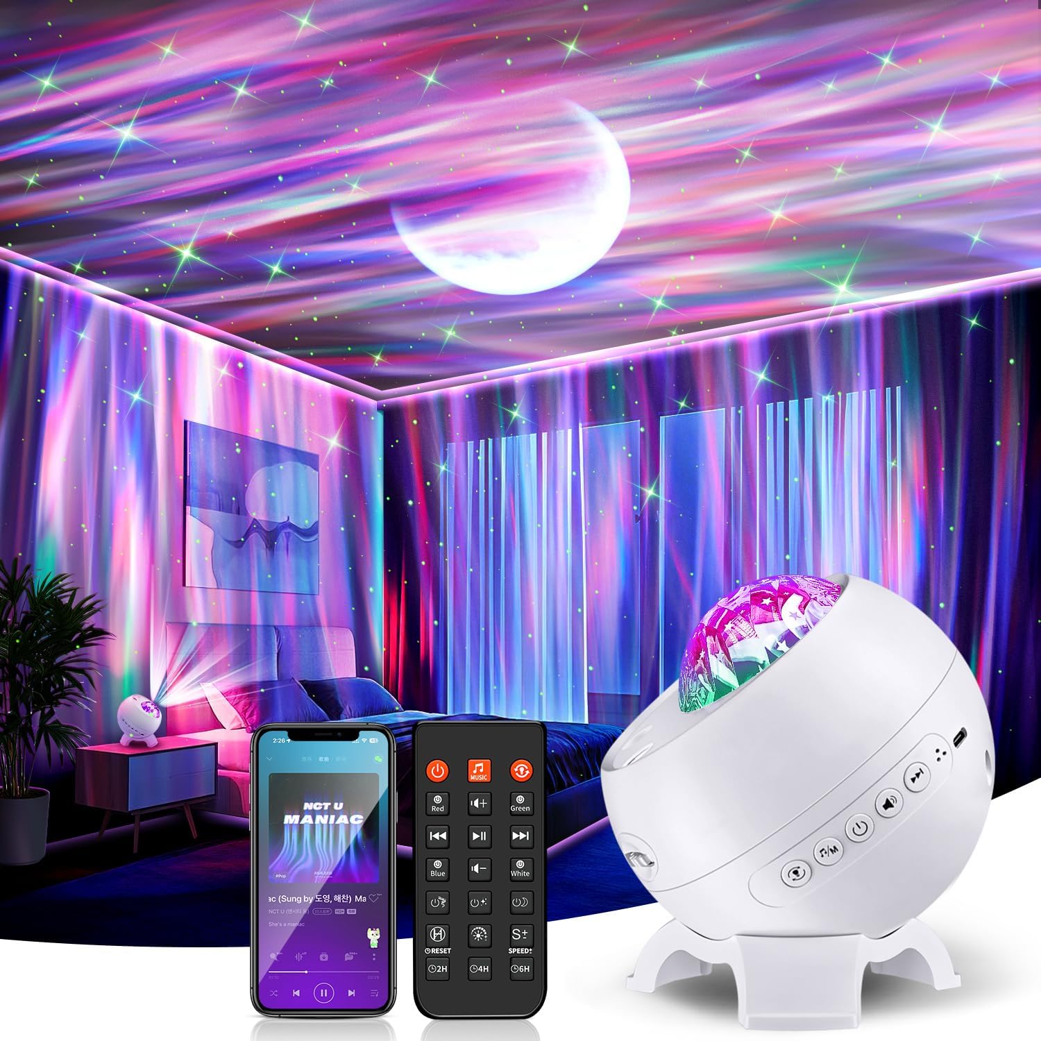 starlight aurora projector night light