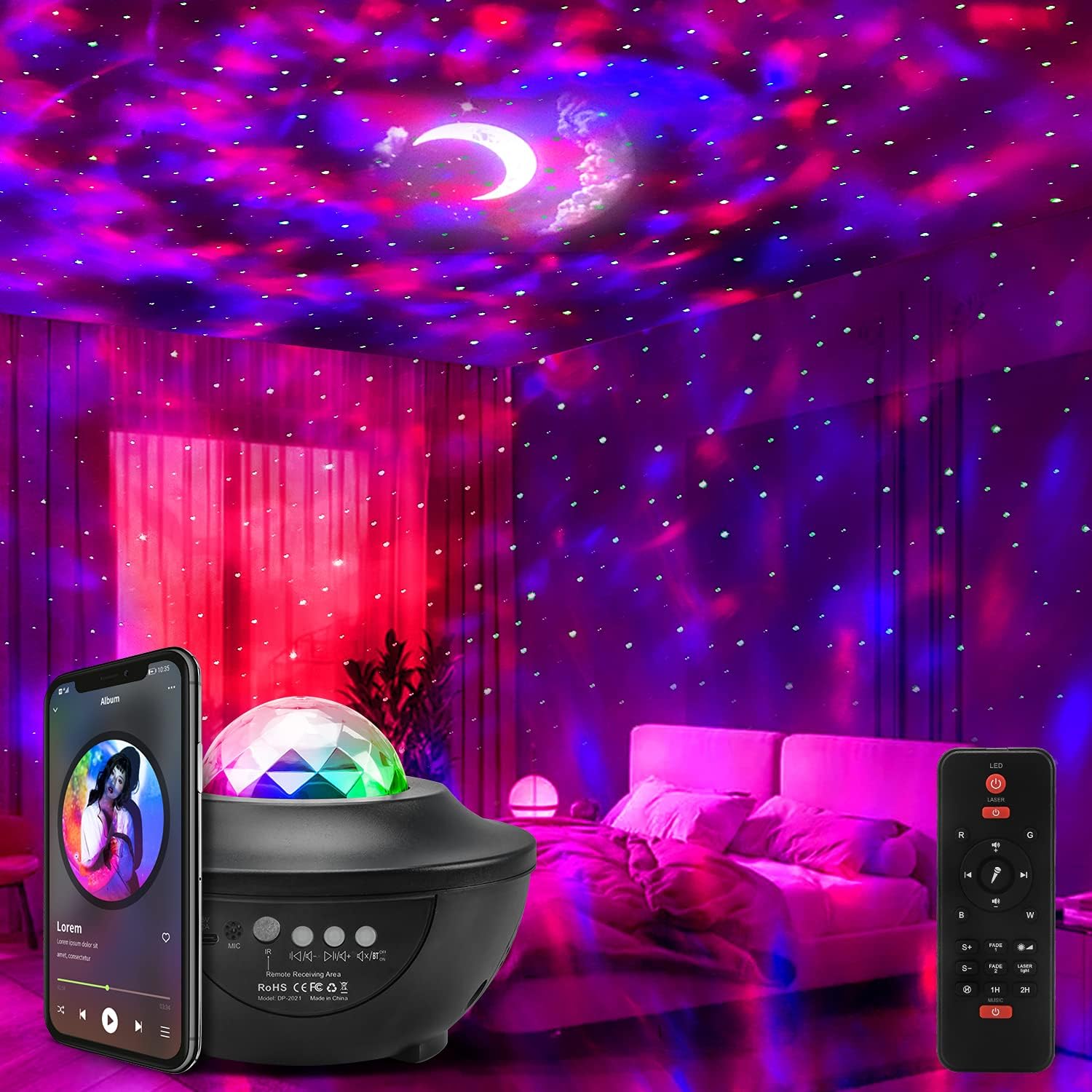 starlight aurora projector night light