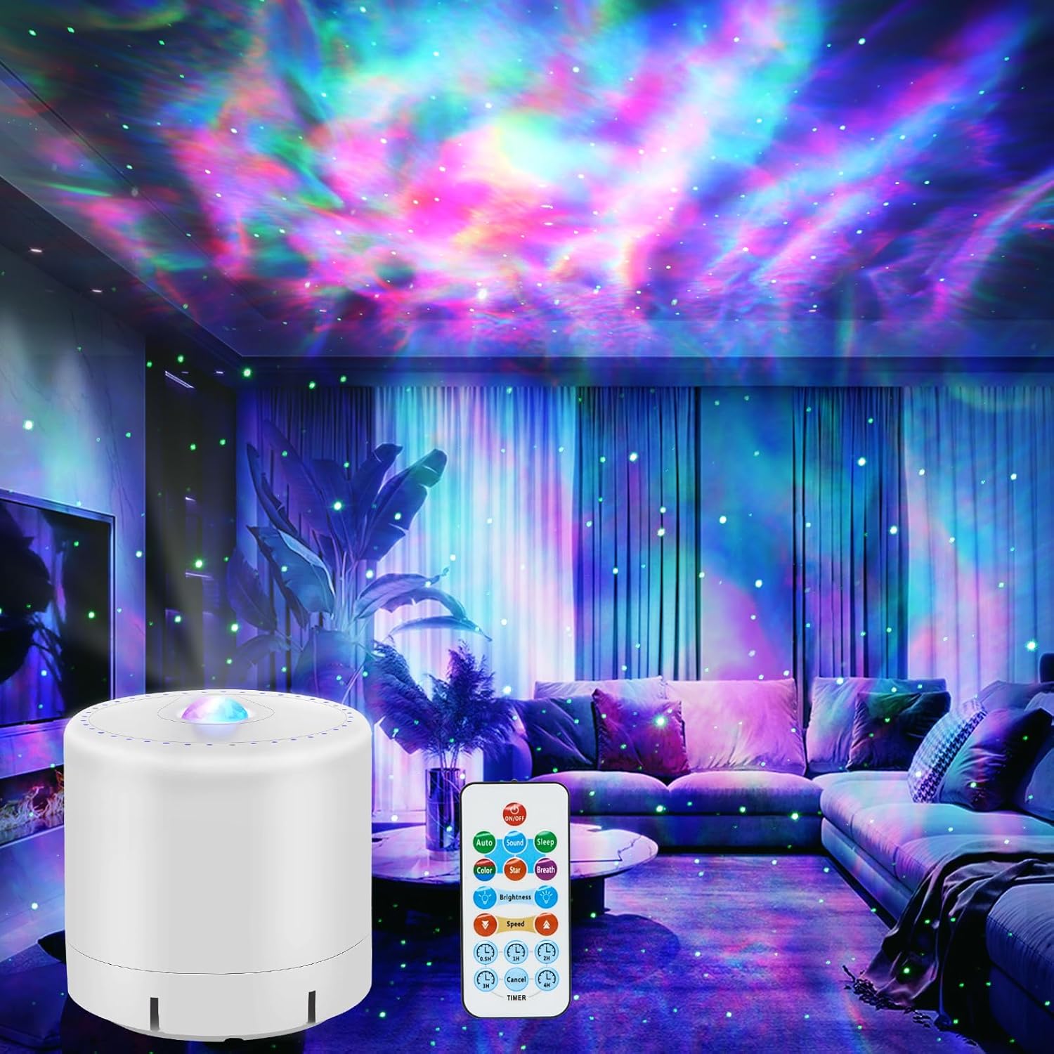 starlight aurora projector night light