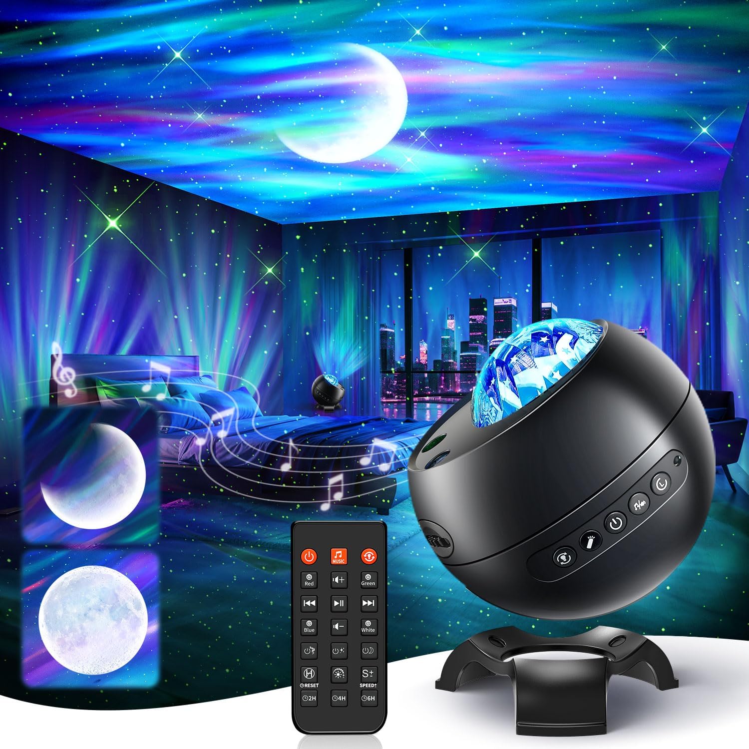 starlight aurora projector night light