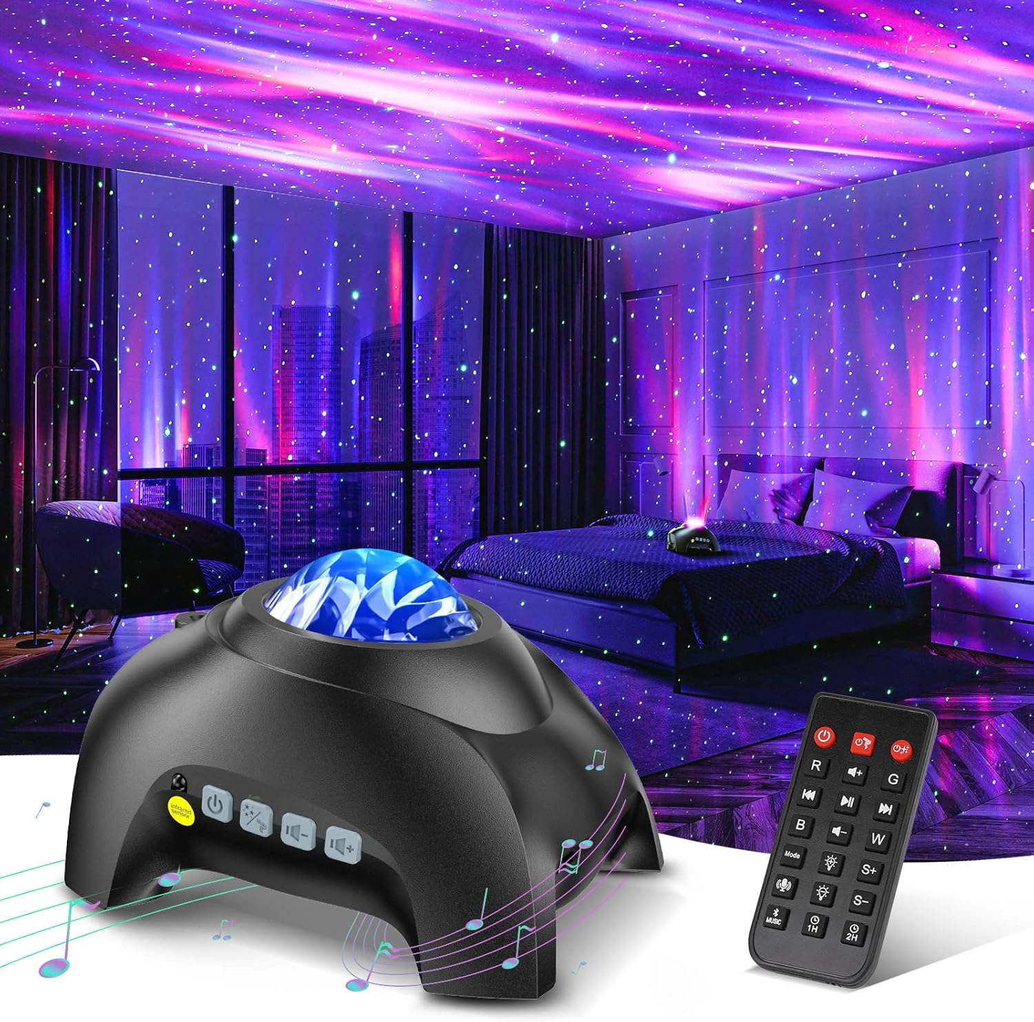 starlight aurora projector night light