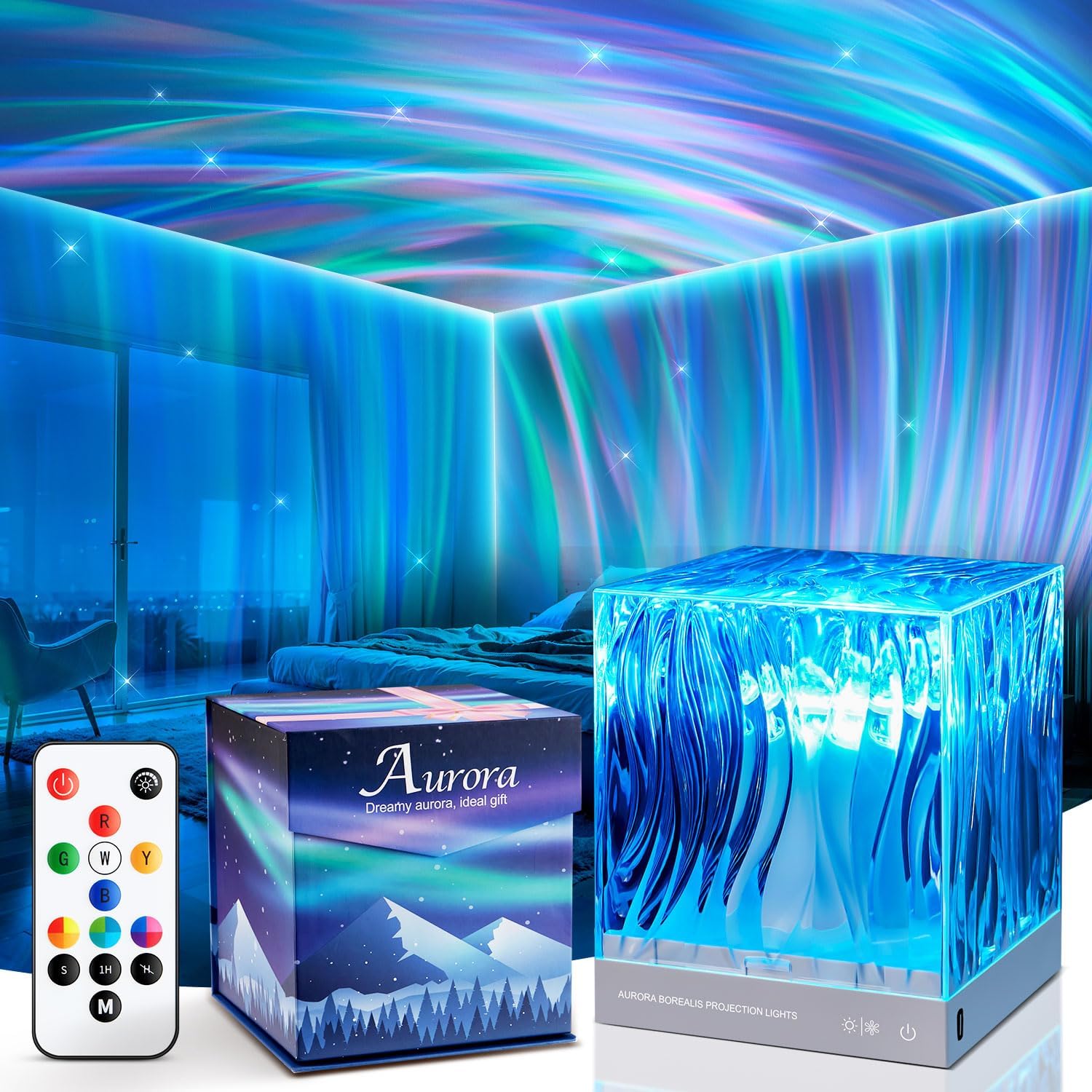 starlight aurora projector night light